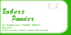 robert pander business card